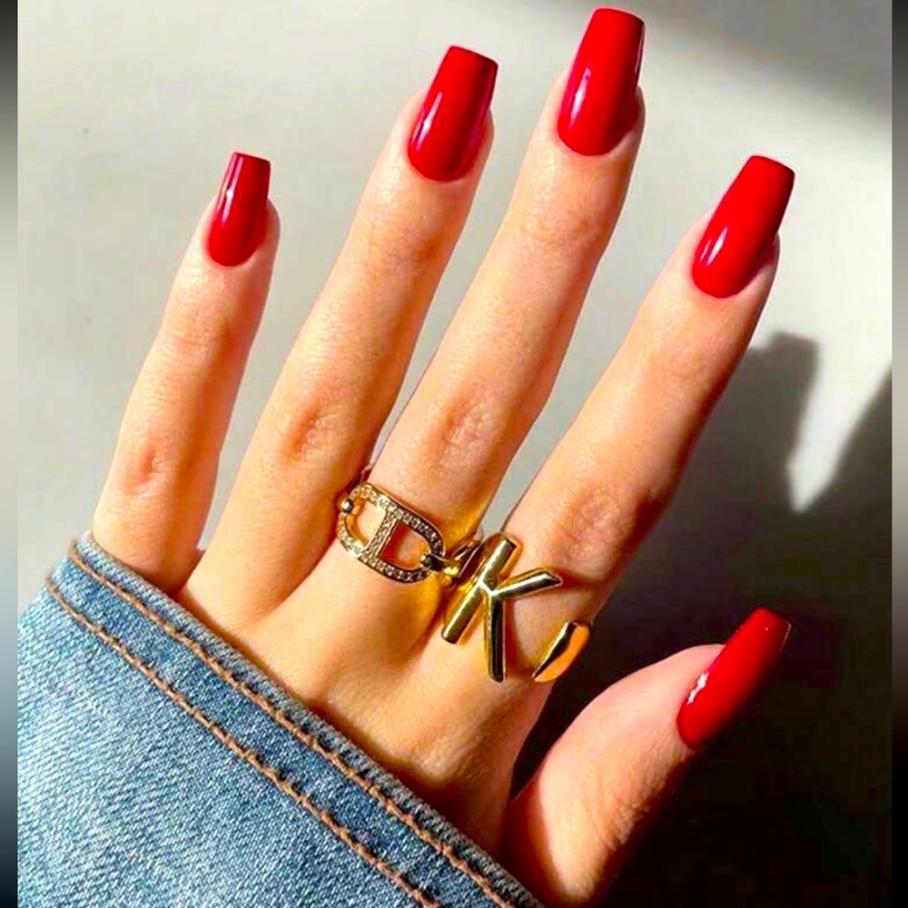 Cherry Red PressOn 24 Pieces Nail Set